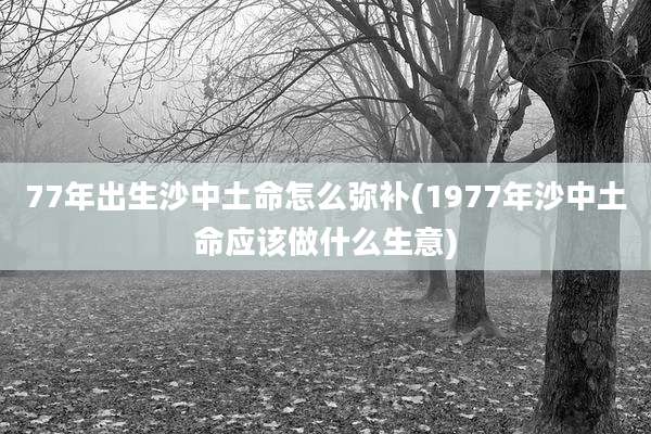 77年出生沙中土命怎么弥补(1977年沙中土命应该做什么生意)