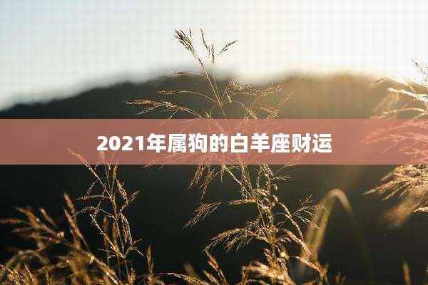 2021年属狗的白羊座财运