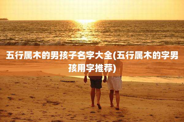 五行属木的男孩子名字大全(五行属木的字男孩用字推荐)