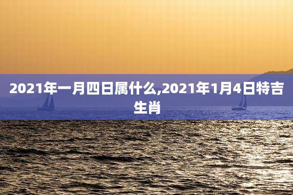 2021年一月四日属什么,2021年1月4日特吉生肖