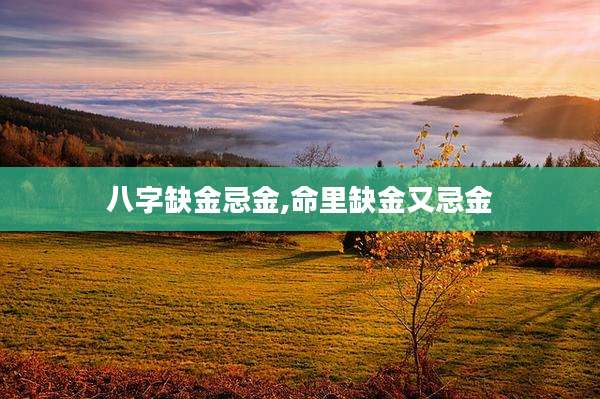 八字缺金忌金,命里缺金又忌金