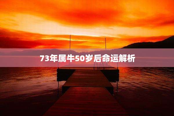 73年属牛50岁后命运解析