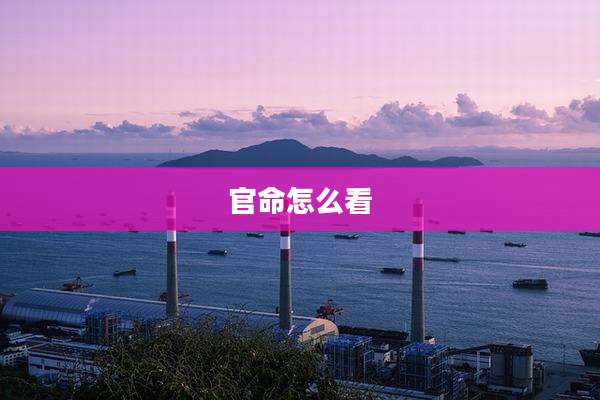 官命怎么看
