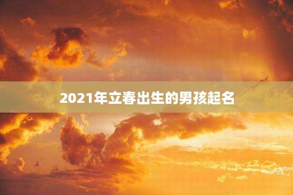 2021年立春出生的男孩起名