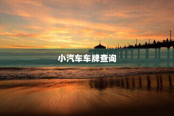 小汽车车牌查询