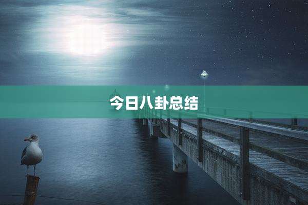 今日八卦总结