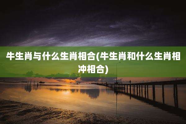 牛生肖与什么生肖相合(牛生肖和什么生肖相冲相合)