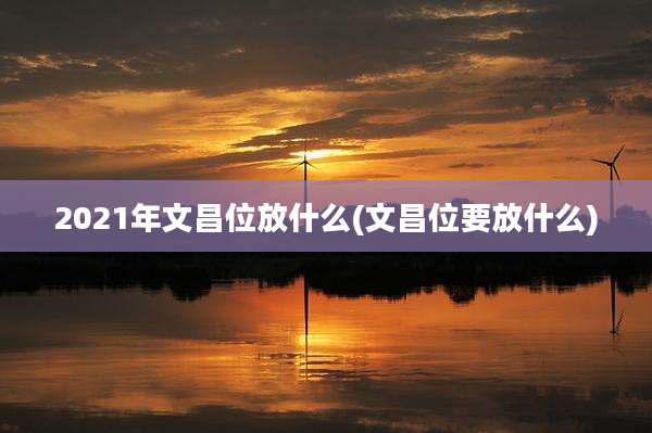 2021年文昌位放什么(文昌位要放什么)