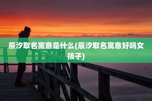 辰汐取名寓意是什么(辰汐取名寓意好吗女孩子)
