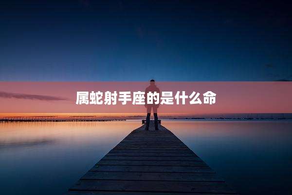 属蛇射手座的是什么命
