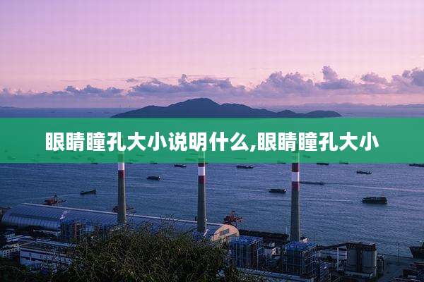 眼睛瞳孔大小说明什么,眼睛瞳孔大小