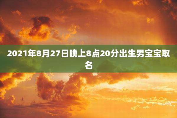2021年8月27日晚上8点20分出生男宝宝取名