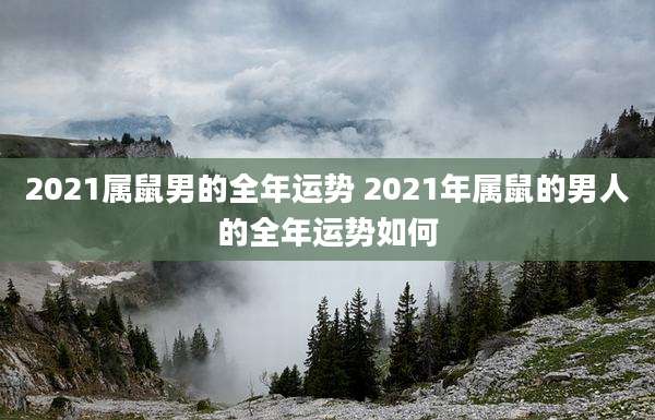 2021属鼠男的全年运势 2021年属鼠的男人的全年运势如何