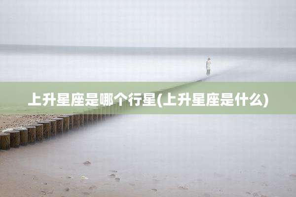上升星座是哪个行星(上升星座是什么)