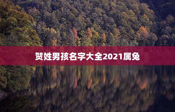 贺姓男孩名字大全2021属兔