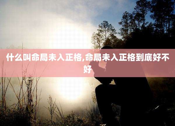 什么叫命局未入正格,命局未入正格到底好不好
