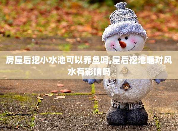 房屋后挖小水池可以养鱼吗,屋后挖池塘对风水有影响吗