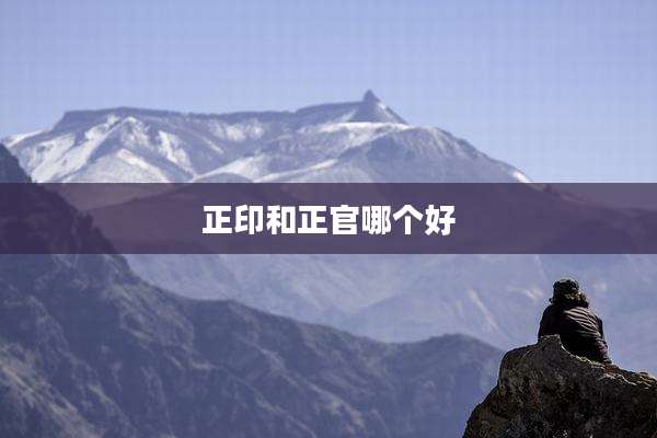 正印和正官哪个好