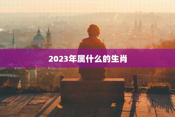 2023年属什么的生肖