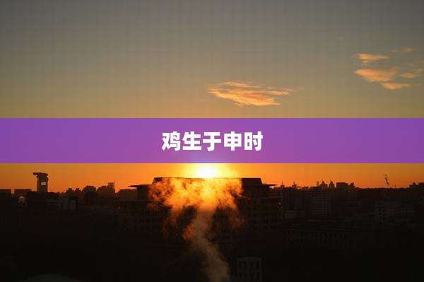 鸡生于申时
