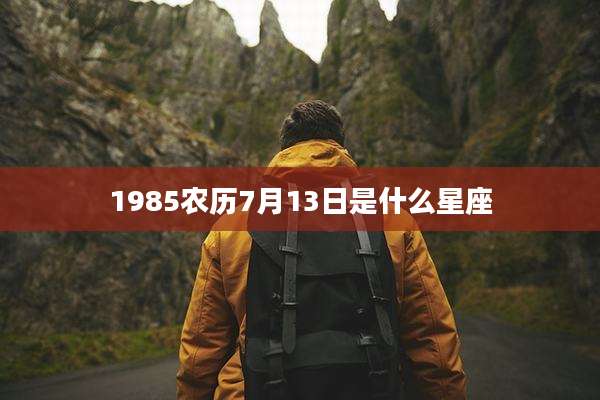 1985农历7月13日是什么星座