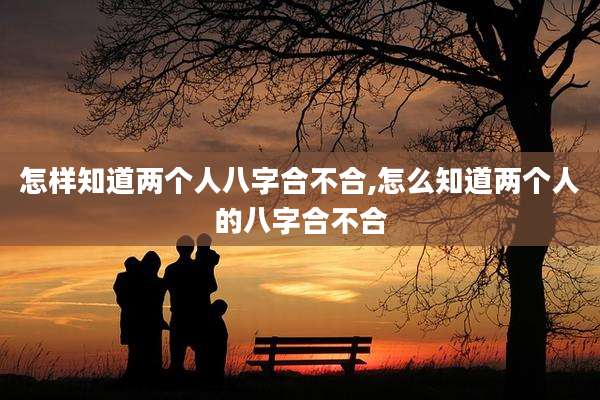 怎样知道两个人八字合不合,怎么知道两个人的八字合不合