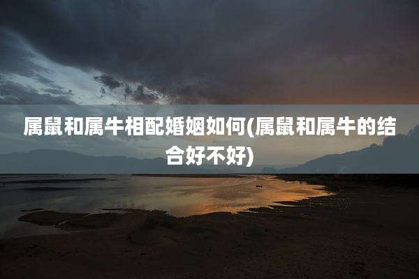 属鼠和属牛相配婚姻如何(属鼠和属牛的结合好不好)