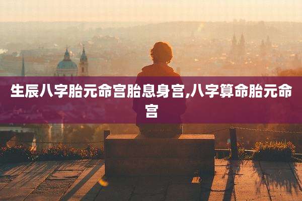 生辰八字胎元命宫胎息身宫,八字算命胎元命宫