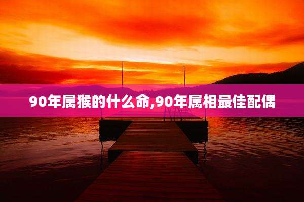 90年属猴的什么命,90年属相最佳配偶