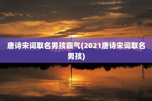 唐诗宋词取名男孩霸气(2021唐诗宋词取名男孩)
