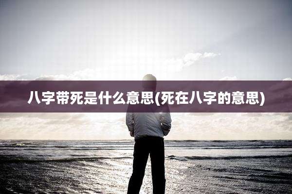 八字带死是什么意思(死在八字的意思)
