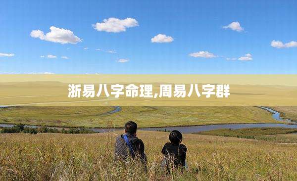 浙易八字命理,周易八字群