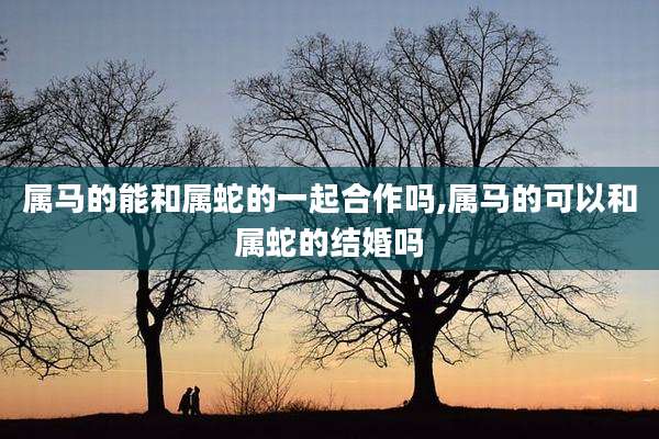 属马的能和属蛇的一起合作吗,属马的可以和属蛇的结婚吗