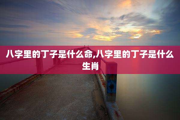 八字里的丁子是什么命,八字里的丁子是什么生肖