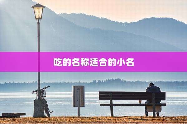 吃的名称适合的小名