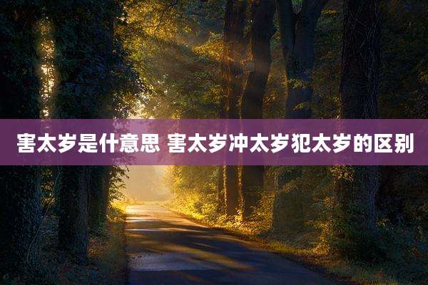 害太岁是什意思 害太岁冲太岁犯太岁的区别