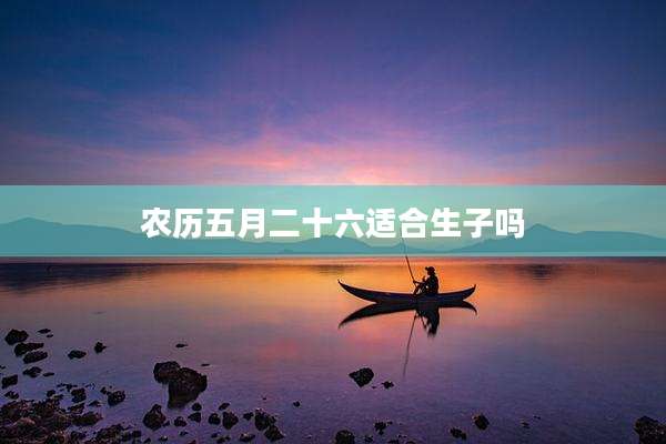 农历五月二十六适合生子吗