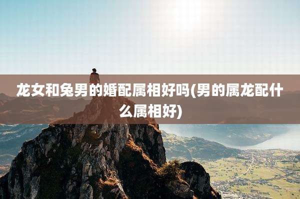 龙女和兔男的婚配属相好吗(男的属龙配什么属相好)