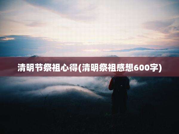 清明节祭祖心得(清明祭祖感想600字)