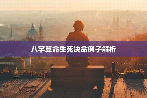 八字算命生死决命例子解析