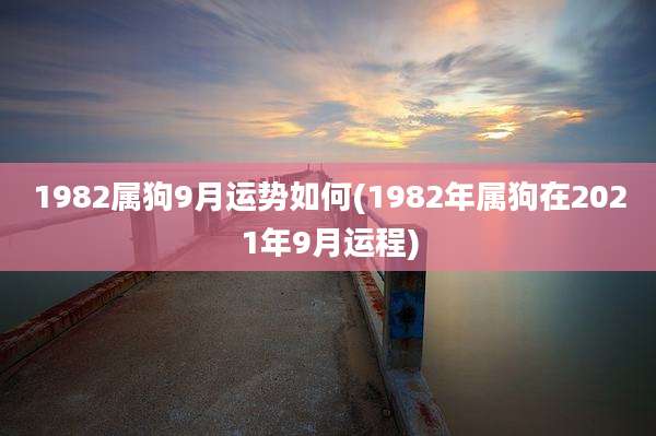 1982属狗9月运势如何(1982年属狗在2021年9月运程)