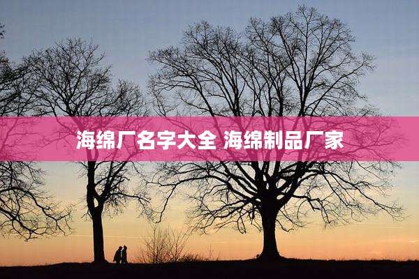 海绵厂名字大全 海绵制品厂家