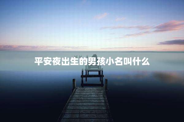 平安夜出生的男孩小名叫什么