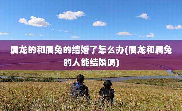 属龙的和属兔的结婚了怎么办(属龙和属兔的人能结婚吗)