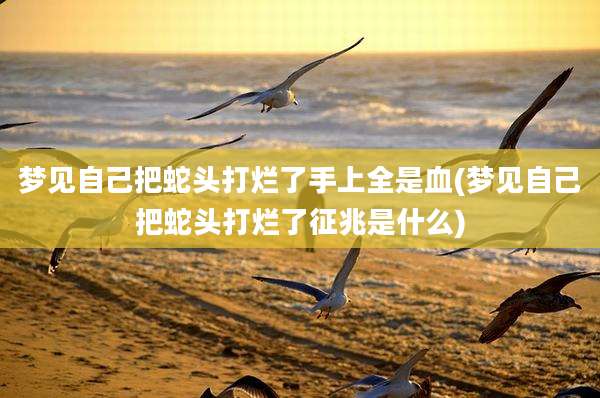 梦见自己把蛇头打烂了手上全是血(梦见自己把蛇头打烂了征兆是什么)