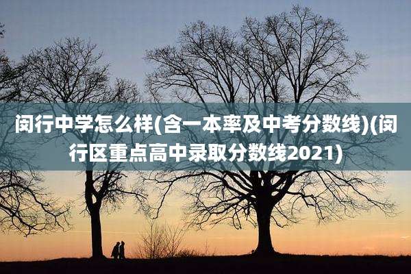 闵行中学怎么样(含一本率及中考分数线)(闵行区重点高中录取分数线2021)