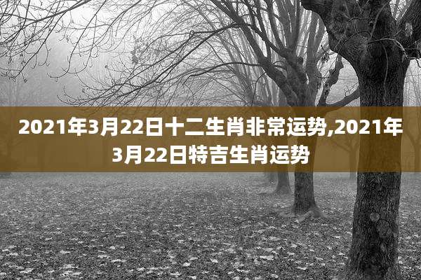 2021年3月22日十二生肖非常运势,2021年3月22日特吉生肖运势