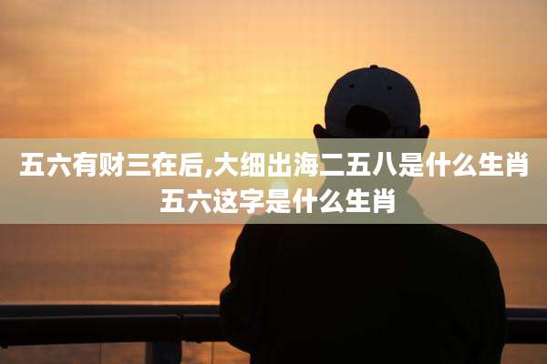 五六有财三在后,大细出海二五八是什么生肖 五六这字是什么生肖