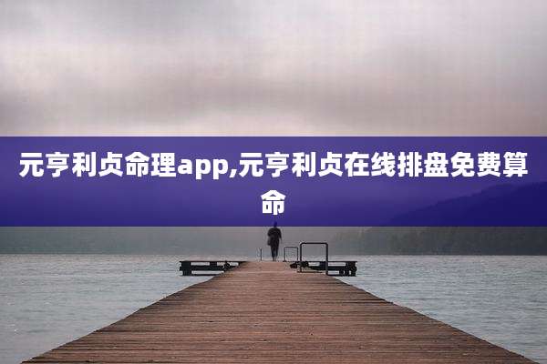 元亨利贞命理app,元亨利贞在线排盘免费算命