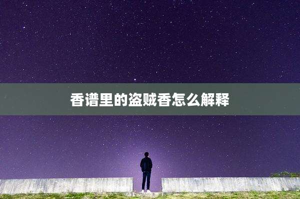 香谱里的盗贼香怎么解释